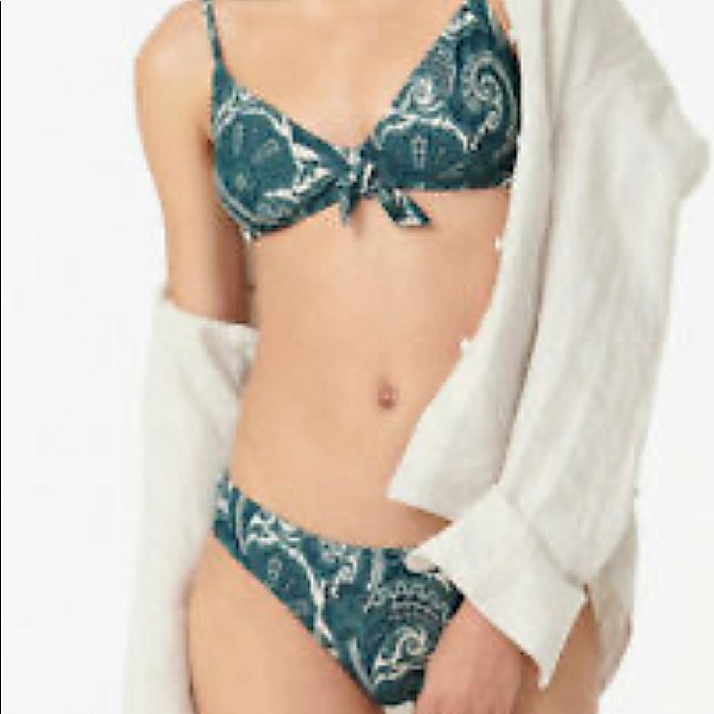 J.Crew Bikini in midnight paisley with French Bikini top and Surf hipster bottom